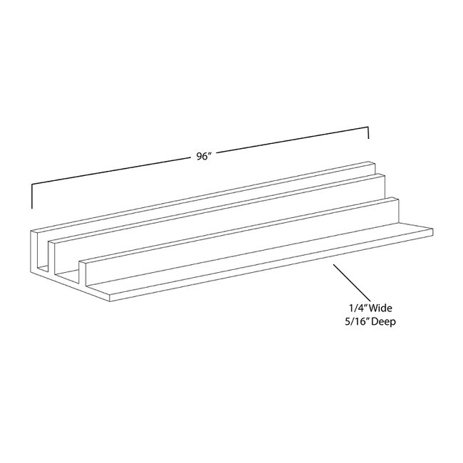 Brown Tambour Track Curve for 1/8" - 3/16" Thick Doors 8' Length