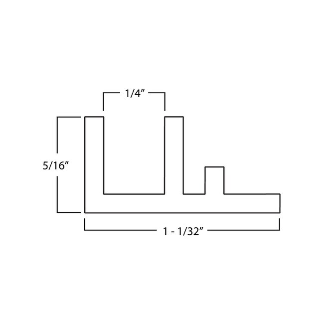 Brown Tambour Track Curve for 1/8" - 3/16" Thick Doors 8' Length
