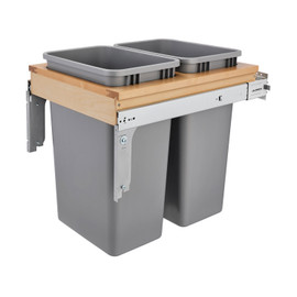 Rev-A-Shelf | Double 50 Qrt | Top Mount Waste Container with Soft-Close | 1-1/2in Face frame
