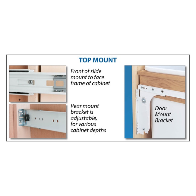 Rev-A-Shelf | 50 Qrt | Top Mount Waste Container with Soft-Close | 1-1/2in Face frame