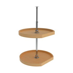 Rev-A-Shelf | 20in | Wood D-Shape Lazy Susans | 2-Shelf