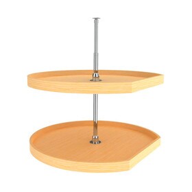 Rev-A-Shelf | 31in | Wood D-Shape Lazy Susans | 2-Shelf