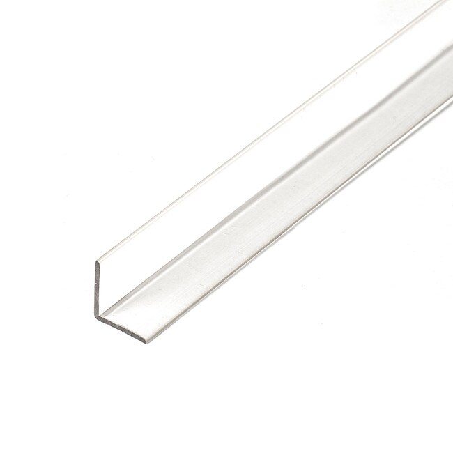 1/2in x 7/16in x 3/64in (.040in) Thick | Clear Butyrate Uneven Leg | 90° Angle Moulding
