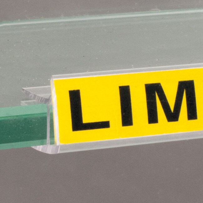 1/2in | Clear Butyrate | Ticket Moulding | Fits 1/4in Glass | 8ft Long