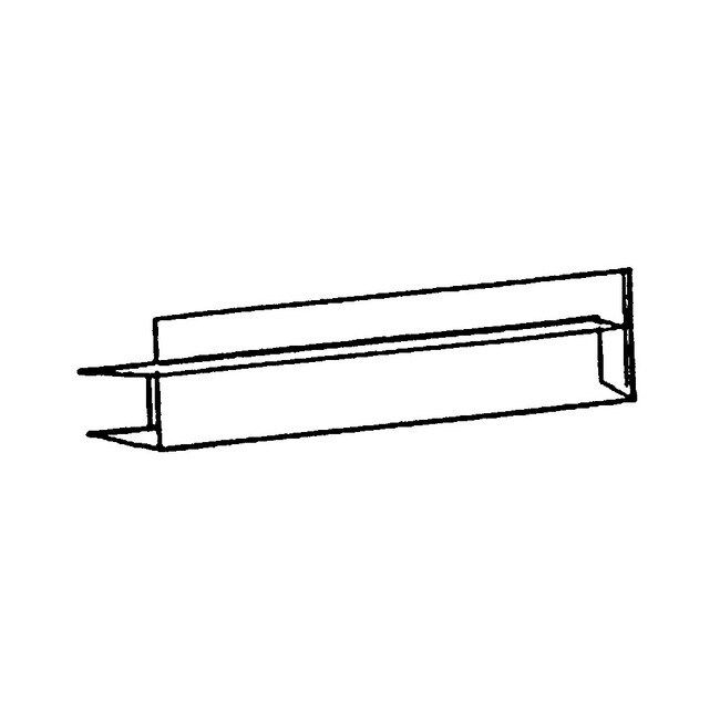 1/2in | Clear Butyrate | Ticket Moulding | Fits 1/4in Glass | 8ft Long