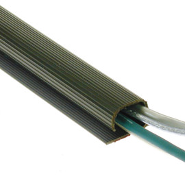 Black Plastic Wire Management Extrusion with Adhesive - 8' Lengths | 5200-BK Series