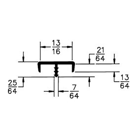 13/16in Flexible Polyethylene | Lipped Tee Moulding