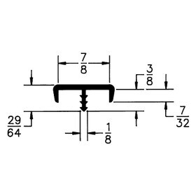 7/8in Flexible Polyethylene | Lipped Tee Moulding