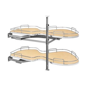 Maple Left Hand Bottom Mnt 2 Tier Orgnzr For 21" Opening