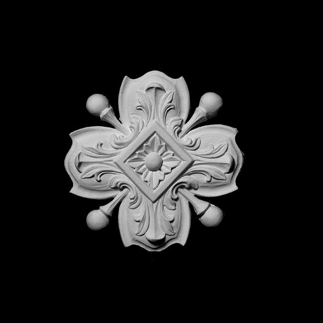 51/4" Wide x 51/4" High Unfinished Polymer Resin Onlay Applique