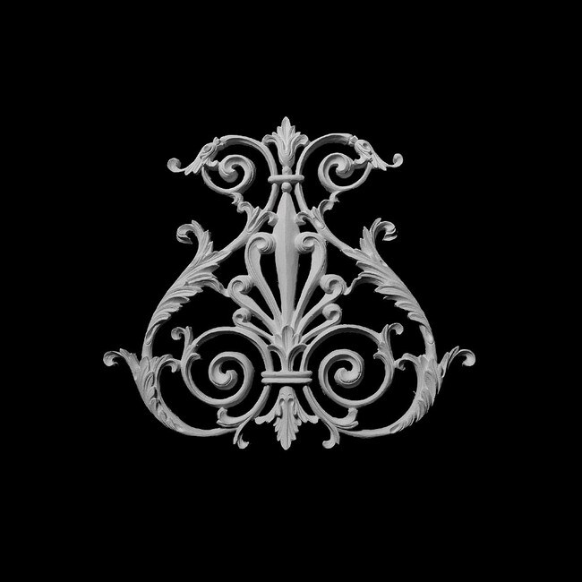 12" Wide x 11" High Unfinished Polymer Resin Onlay Applique