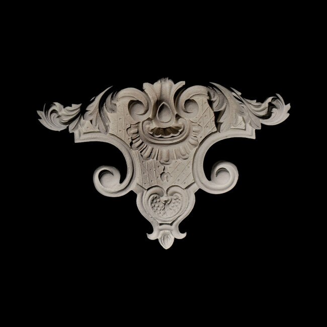 81/2" Wide x 53/4" High Unfinished Polymer Resin Onlay Applique