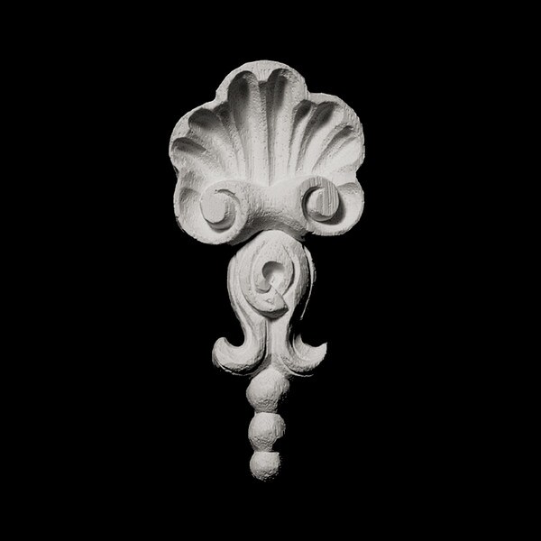 1-1/2" Wide x 3-1/2" High Unfinished Polymer Resin Onlay Applique