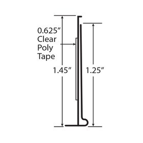1-1/4in | PVC | Ticket Moulding | with Adhesive Moulding