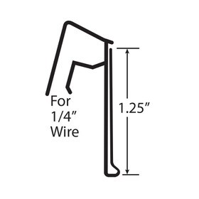 1-1/4in H x 2-1/8in Long | Clear PVC Covered | Wire Shelf Label Holder | for 1/4in Wire