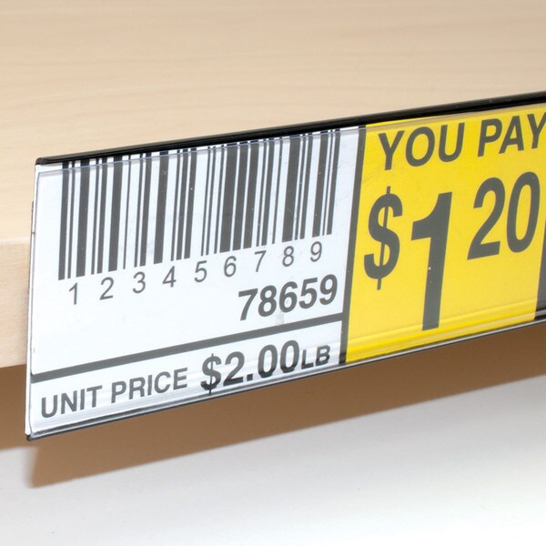 1-1/2in | Clear Front PVC Anti-Tampering | Ticket Moulding | with Adhesive Moulding