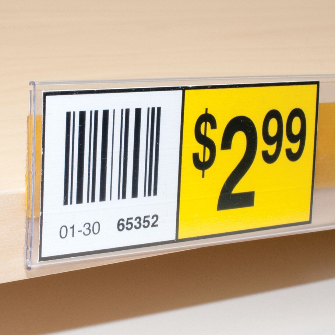 1-1/4in | Clear PVC Anti-Tampering | Ticket Moulding | with Adhesive | 8ft Long