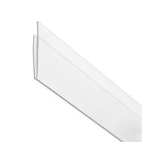 1-1/4in x 1/16in H | Clear PVC | Ticket and Inventory Tag Moulding | 8ft Long