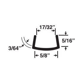 5/8in | White UV Stabilized Rigid PVC | U Channel Moulding