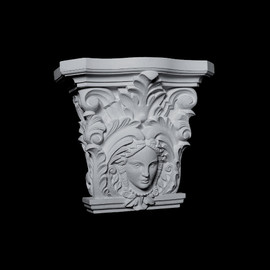 3-3/4" Wide x 4-3/4" High Unfinished Polymer Resin Capital