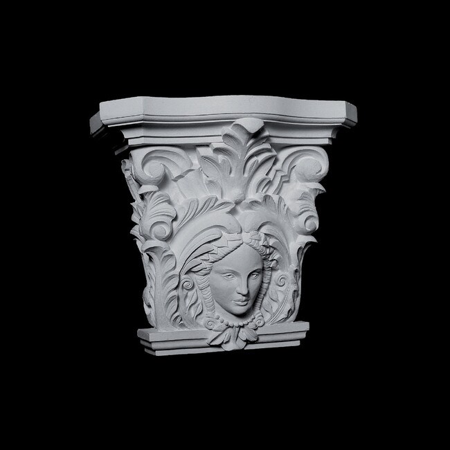 13-1/4" Wide x 11-1/4" High Unfinished Polymer Resin Capital
