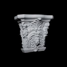 3-3/4" Wide x 4-3/4" High Unfinished Polymer Resin Capital