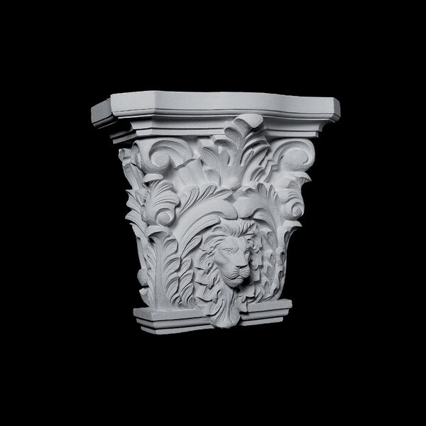 13-1/4" Wide x 11-1/4" High Unfinished Polymer Resin Capital