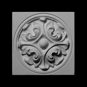 5" Wide x 5" High x 1-1/4" Deep Unfinished Polymer Resin Plinth Block
