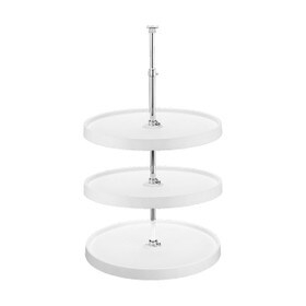 Rev-A-Shelf | 18in | White | Polymer Full Circle Lazy Susans | 3-Shelf