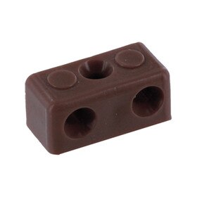 1/2in x 1/2in x 1-3/8in | Brown Polyethylene | Modesty Block | 6073 Series