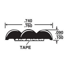 3/4in W | Decorative Flat Trim with Adhesive Foam Tape | 100ft Coil