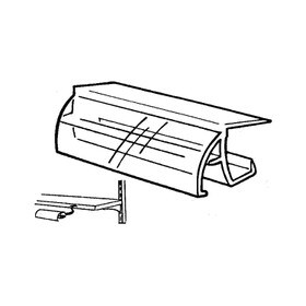 7/8in | Clear Butyrate | Ticket Moulding | Fits 3/4in Metal Shelf | 2-7/8in Long