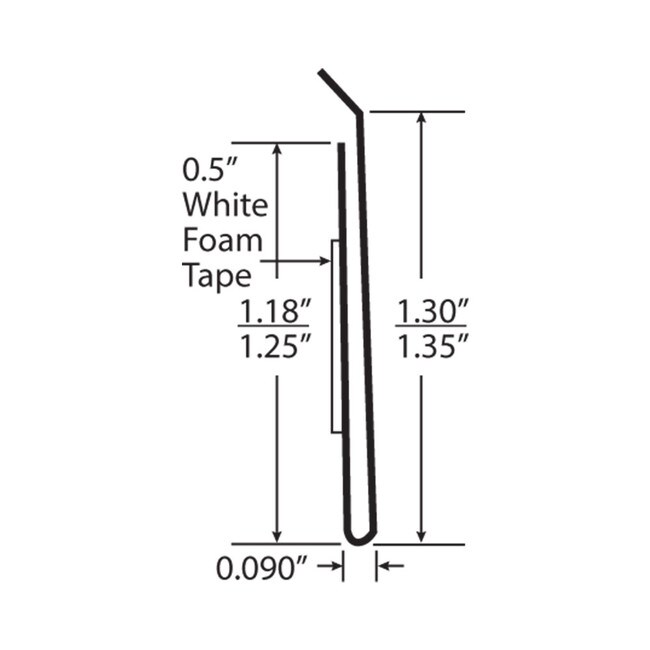 1-1/4in | Clear Butyrate Anti-Tampering | Ticket Moulding | with Adhesive Moulding