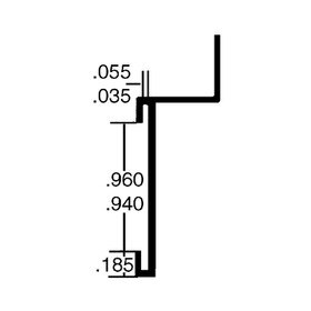 1-1/4in | Clear Butyrate Slatwall | Ticket Holder Moulding