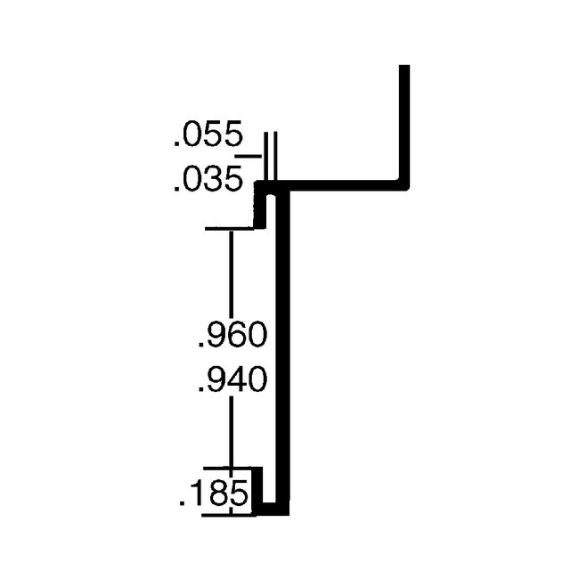 1-1/4in | Clear Butyrate Slatwall | Ticket Holder Moulding
