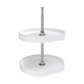 Rev-A-Shelf | 20in | White | Polymer D-Shape Lazy Susans | 2-Shelf
