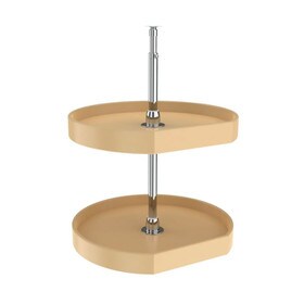 Rev-A-Shelf | 20in | Almond | Polymer D-Shape Lazy Susans | 2-Shelf