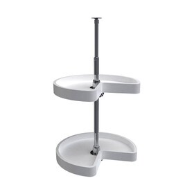 Rev-A-Shelf | 18in | White | Polymer Kidney Lazy Susans | 2-Shelf