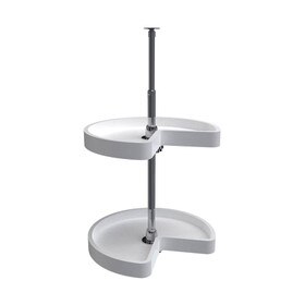 Rev-A-Shelf | 18in | White | Polymer Kidney Lazy Susans | 2-Shelf