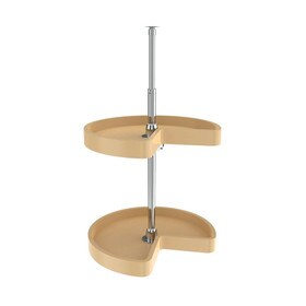 Rev-A-Shelf | 18in | Almond | Polymer Kidney Lazy Susans |2-Shelf