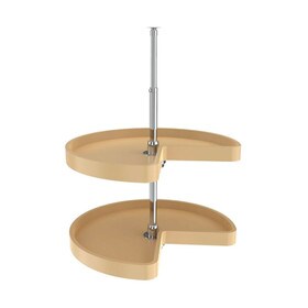 Rev-A-Shelf | 24in | Almond | Polymer Kidney Lazy Susans 2-Shelf