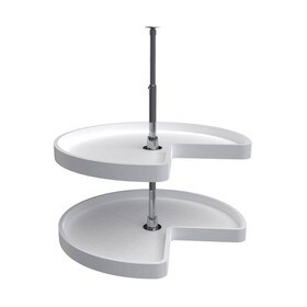 Rev-A-Shelf | 28in | White | Polymer Kidney Lazy Susans | 2-Shelf