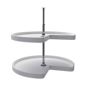 Rev-A-Shelf | 32in | White | Polymer Kidney Lazy Susans | 2-Shelf
