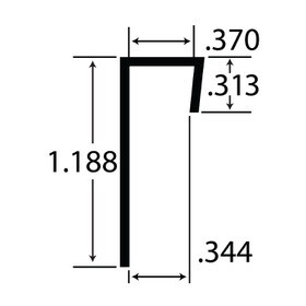 3/8in Styrene | Cap Moulding
