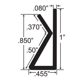 1/16in-1/4in Styrolux | Cap Moulding