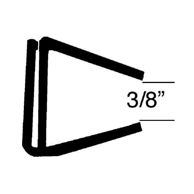 5/8in - 3/4in | Clear Butyrate | Ticket Moulding | Fits 3/4in Glass Shelf Moulding