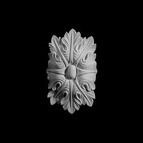 3-1/2" Wide x 6" High Unfinished Polymer Resin Rosette