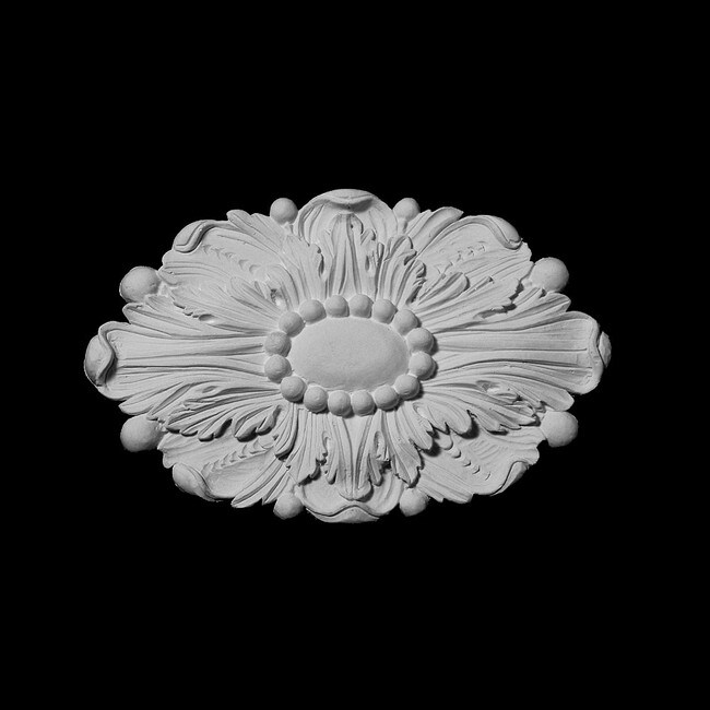 16-1/4" Wide x 9-1/2" High Unfinished Polymer Resin Rosette