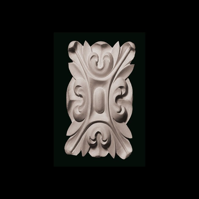 1-3/4" Wide x 4" High Unfinished Polymer Resin Rosette