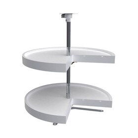 Rev-A-Shelf | 24in | White | Polymer Pie-Cut Lazy Susans | 2-Shelf
